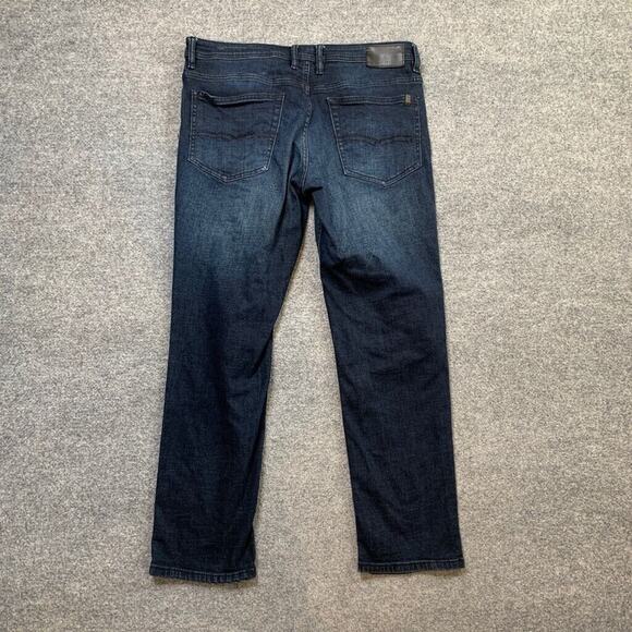Buffalo David Bitton Jeans Mens 34 Blue Dark Wash Jackson Straight Stretch Denim - Picture 9 of 15